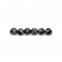 Perles d'obsidienne flocon de neige naturel, diamètre rond 6mm, trou1.2mm 15''-16''/cordeau