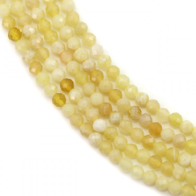 Natural Yellow Opal Bead Strand Faceted Round Diameter 2mm Hole 0.3mm15~16"/Strand