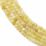 Opale jaune perle ronde facette sur fil  Taille 2mm de diamètre  trou 0.3mm x1fil 15~16"