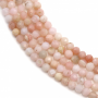 Fili di perline opale rosa rotondo (sfaccettato) Diametro circa 3mm Foro circa 0,3mm 15~16"/filo