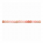Miçangas de opala rosa  em forma de redonda facetado  Diâmetro: 3 mm. Orificio: 0.3 mm  15~16"/fio.
