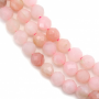Miçangas de opala rosa  em forma de redonda facetado  Diâmetro: 4 mm. Orificio: 0.3 mm  15~16"/fio.