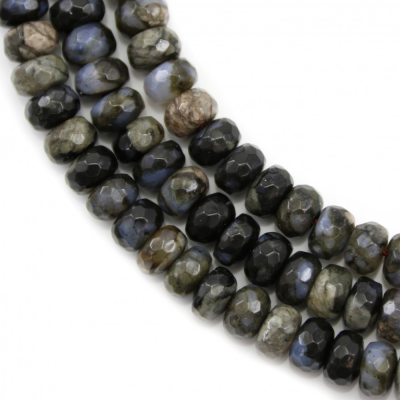Natural Gray Opal Faceted Abacus Beads Strand  Size 4x6mm Hole 1mm 15~16"/Strand