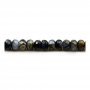 Natürliche graue Opalperlen Stränge, facettierter Abakus, Größe 4x6mm, Loch 1mm, 15 ~ 16 "/ Strang