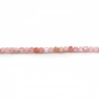 Pink Opal Faceted Cube Size 2mm Hole0.5mm 39-40cm/Strand