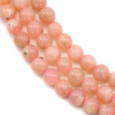 Perles d'Opale rose ronde sur fil  Taille 4mm trou 1mm  15~16"/fil