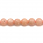 Perles d'Opale rose ronde sur fil  Taille 4mm trou 1mm  15~16"/fil
