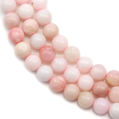 Perles d'Opale rose ronde sur fil  Taille 6mm trou 1mm  15~16"/fil
