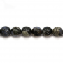 Rouleaux de perles d'opale grise naturelle, ronde, taille 6mm, trou 1mm, 15~16"/rangée