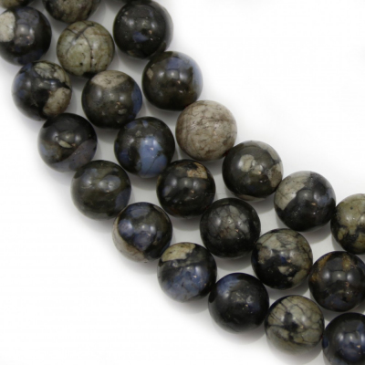 Fili di perline opale grigio naturale, rotondo, dimensioni 8mm, foro 1 mm, 15~16"/filare