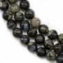 Natürliche graue Opalperlen Stränge, rund, Größe 8mm, Loch 1mm, 15 ~ 16 "/ Strang