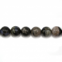 Fili di perline opale grigio naturale, rotondo, dimensioni 8mm, foro 1 mm, 15~16"/filare