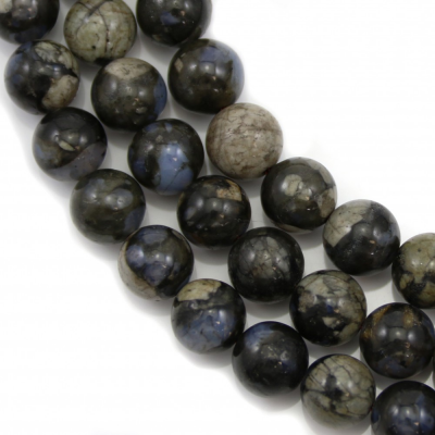 Natürliche graue Opalperlen Stränge, rund, Größe10mm, Loch 1mm, 15 ~ 16 "/ Strang