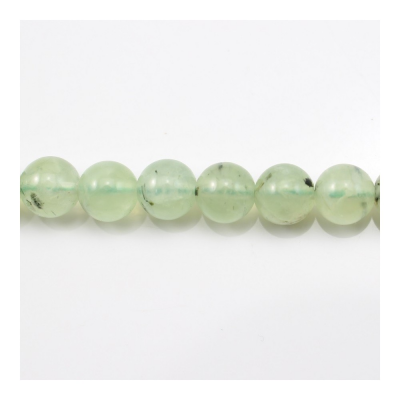 Natürliche Prehnit-Perlen, rund, Durchmesser 10 mm, Loch 1 mm, 39-40 cm/Strang