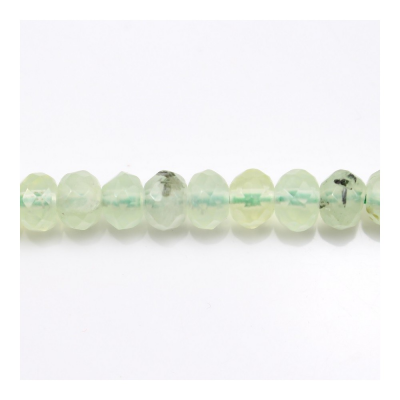 Natural Prehnite Faceted Abacus Beads Strand Size 4x5mm Hole 1mm 15~16"/Strand