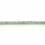 葡萄石串珠 切角算盤珠 尺寸2x3毫米 孔徑0.8毫米 長度39-40厘米/條