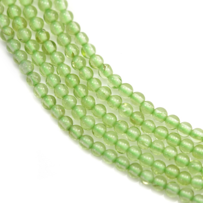 Natural Olivine PeridotﾠBeads Strand Round Diameter 2mm  Hole 0.4mm About 200 Beads/Strand 15~16''