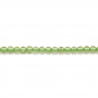 橄欖石串珠 圓形 直徑2毫米 孔徑0.4毫米 長度39-40厘米/條