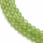 Natural Peridot Beads Strand Faceted Round Diameter 3mm Hole 0.6mm About 140 Beads/Strand 15~16"