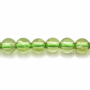 Perline di peridoto naturale filo Diametro rotondo 4 mm foro 0,6 mm circa 98 perline / filo 15 ~ 16 "