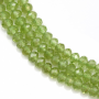 Natural  peridot  faceted abacus beads strand  size 2.5x4mm hole 0.8 mm15~16"/strand