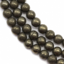 Perline di pirite naturale filo diametro rotondo 6 mm foro 1 mm circa 67 perline / filo 15 ~ 16 "