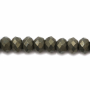 Perline di pirite naturale filo sfaccettato Abacus Dimensioni 3x4mm Foro 0,7mm circa 182 perline / filo 15~16"