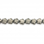 Perline di pirite naturale Dimensione fiore 16x16mm Foro 1mm circa 26 perline/filo 15~16"