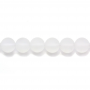 白水晶串珠 圓形磨砂 直徑4毫米 孔徑0.8毫米 長度39-40厘米/條