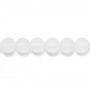 Natural Frosted Rock Crystal Beads Strand Round Diameter 8mm Hole 1mm About 50 Beads/Strand 15~16"