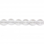 Natural Rock Crystal Beads Strand Faceted Flat Oval  Size 8x10mm  Hole 1mm  About 39 Beads/Strand 15~16"