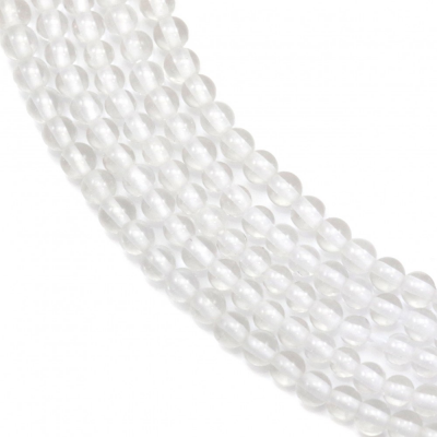 Natural Rock Crystal Beads Strand Round Diameter 3mm Hole 1mm  About 107 Beads/Strand 15~16"
