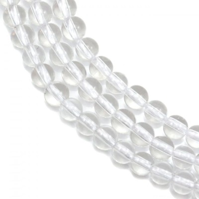白水晶串珠 圓形 直徑4毫米 孔徑1毫米 長度39-40厘米/條