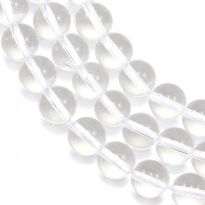 白水晶串珠 圓形 直徑10毫米 孔徑1毫米 長度39-40厘米/條