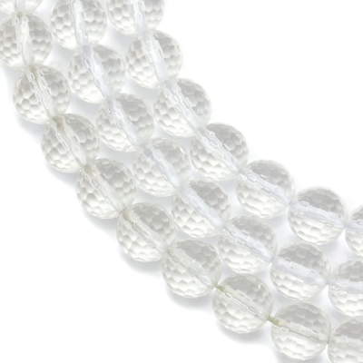 Natural Rock Crystal Beads Strand Faceted Round Diameter 6mm  Hole 1mm  About 65 Beads/Strand 15~16"
