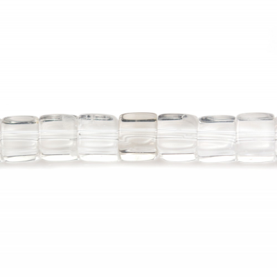 Cristal de roche perle carrée sur fil  Taille 6x6mm trou1.0mm Environ 58perles/fil 15~16"