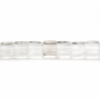 Cristal de roche perle carrée sur fil  Taille 8x8mm trou1.0mm Environ 51perles/fil 15~16"