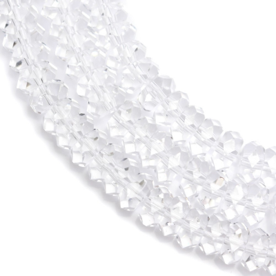 Cristal de roche perle rondelle facette sur fil  Taille 3x6mm trou1.0mm Environ 114perles/fil 15~16"