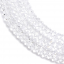 白水晶串珠 切角算盤珠 尺寸3x6毫米 孔徑1毫米 長度39-40厘米/條