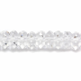 Natural Rock Crystal Faceted Abacus Beads Strand Size 3x6mm Hole 1mm  About 114 Beads/Strand 15~16"