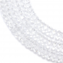 Natural Rock Crystal Faceted Abacus Beads Strand Size 4x8mm Hole 1mm  About 98 Beads/Strand 15~16"