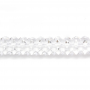 白水晶串珠 切角算盤珠 尺寸4x8毫米 孔徑1毫米 長度39-40厘米/條