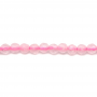 Perline di quarzo rosa naturale sfaccettato Filone Diametro rotondo 2 mm foro 0,4 mm circa 204 perline / filone 15 ~ 16''