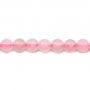 Perline di quarzo rosa naturale Diametro rotondo 4mm foro 0,8mm circa 94 perline/filo 15~16"