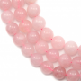 Quartz Rose perle ronde sur fil  Taille 12mm de diamètre trou1.5mm Environ 33perles/fil 15~16"