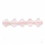 Perline di quarzo rosa naturale Dimensione trifoglio 13x13mm foro 1,5mm circa 31 perline/filo 15~16"