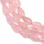 Perline di quarzo rosa naturale a filo sfaccettate a goccia Dimensioni 8x12mm foro 1mm circa 33 perline/filo 15~16"