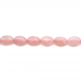 Miçangas de quartzo rosa  ovais. Tamanho: 10x14mm. Orificio: 1mm. 29pçs/fio. 15~16"