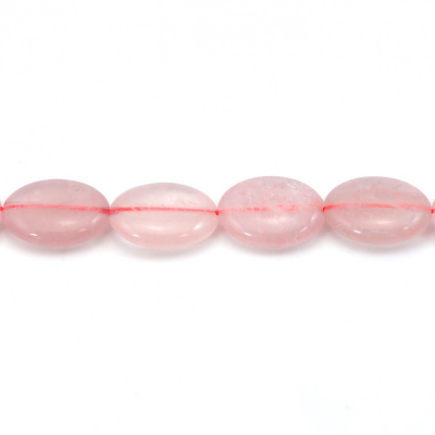 Miçangas de quartzo rosa  ovais  Tamanho: 8x10mm. Orificio: 1mm. 41pçs/fio. 15~16"