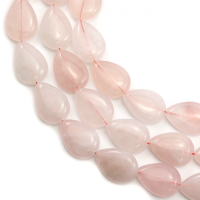 Natural Rose Quartz Beads Strand Flat Teardrop Size 13x18mm Hole 1mm About 23 Beads/Strand 15~16"